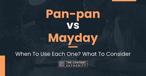difference between pan and mayday